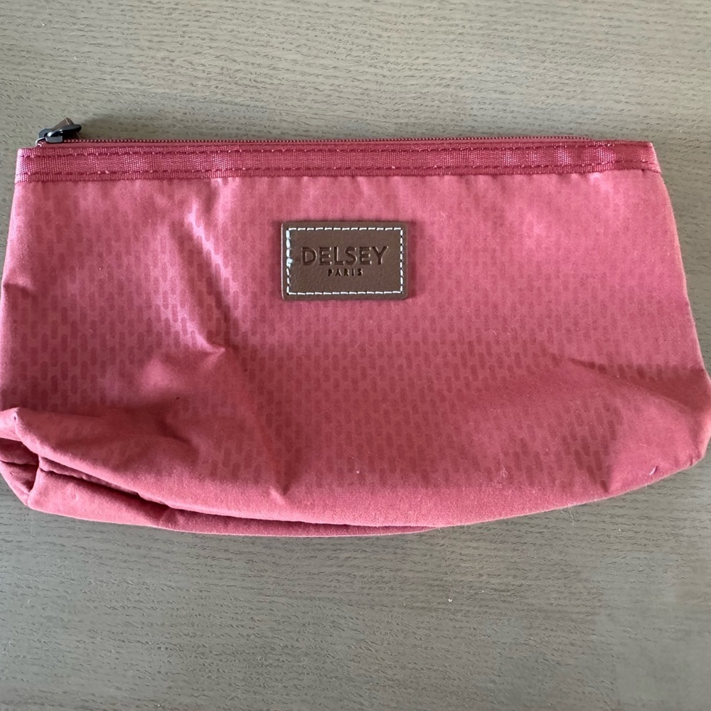 Delsey Paris Burnt Orange Toiletry/Cosmetic Bag